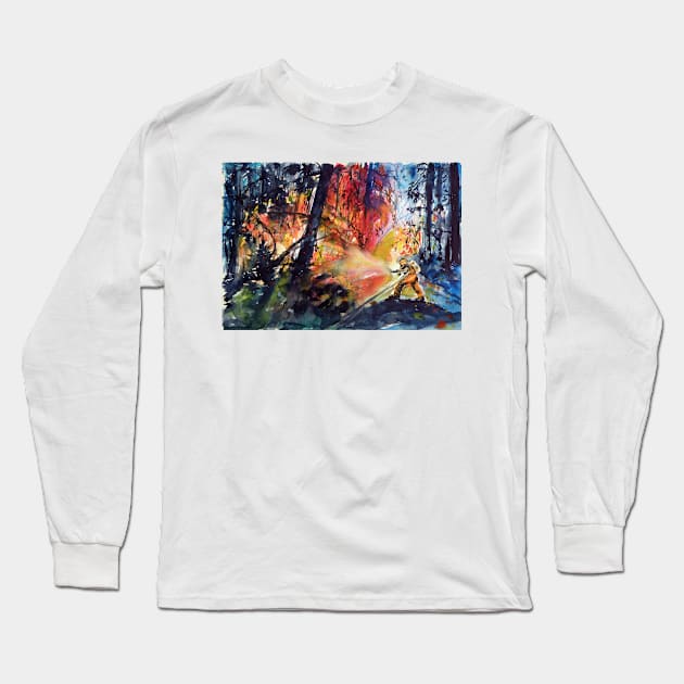 Forest fire Long Sleeve T-Shirt by kovacsannabrigi